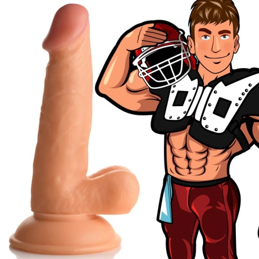 Jock - 榄球员Frank 的 6.75" 仿真阳具配睾丸 - 肉色 照片