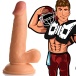 Jock - 榄球员Frank 的 6.75" 仿真阳具配睾丸 - 肉色 照片-11