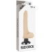 Basecock - 二合一 陰莖套及震動仿真假陽具 連陰囊 18.5cm - 肉色 照片-6