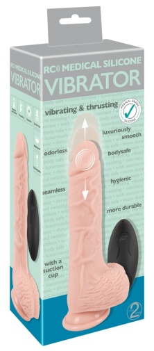 Medical Silicone - Thrushing Vibrator - Flesh photo