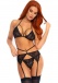 Leg Avenue - In The Know Lace Set - Black - M photo-3