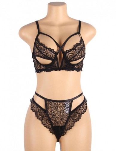 Ohyeah - Crotchless Temptation Set - Black - M photo