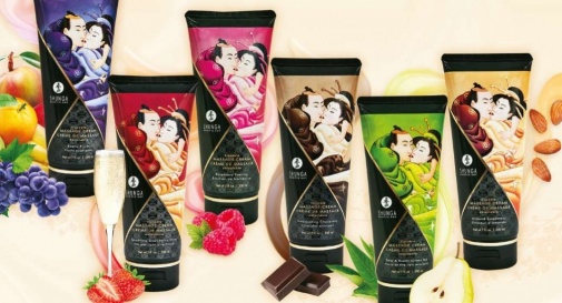 Shunga - 草莓氣泡酒味可食用按摩乳霜 - 200ml 照片