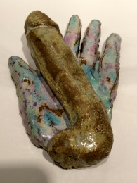 Phallus in Violet Hand Press Paper photo