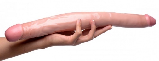 SexFlesh - 16" 仿真双头假阳具 - 肉色 照片