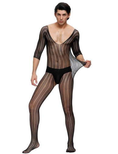 Ohyeah - Male Lace Bodystocking - Black photo