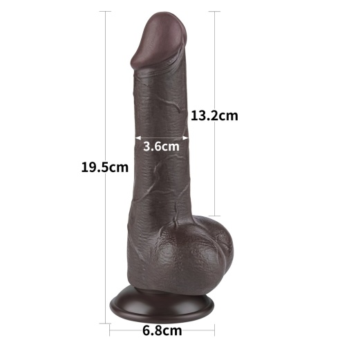 Lovetoy - 7.5" Sliding Skin Dildo 13.2cm - Brown photo