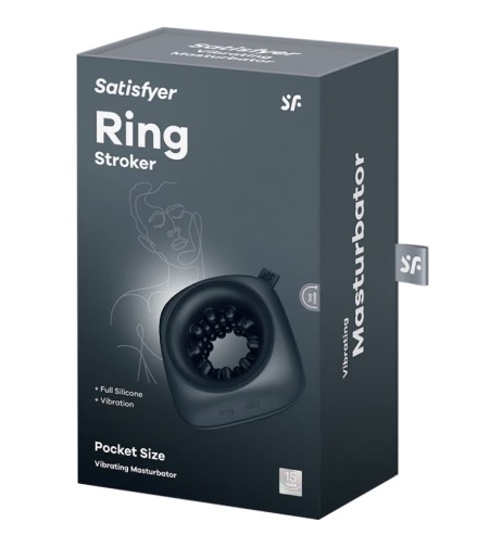 Satisfyer - 環狀電動自慰器 - 黑色 照片