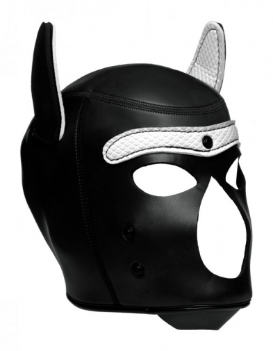 Master Series - Spike Neoprene 犬形頭罩 - 白色 照片