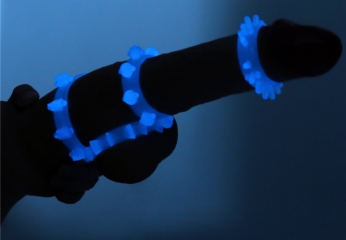 Lovetoy - Lumino Play Ring Set 4 pcs - Blue photo
