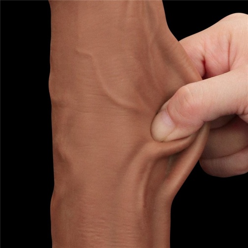 Lovetoy - 11.5" Sliding Skin Dildo - Brown 照片