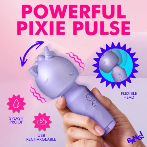 Bang! - Unicorn Mini Wand Vibrator - Purple photo