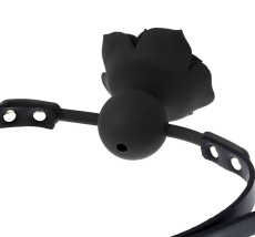 Kiotos - Silicone Rose Gag - Black photo