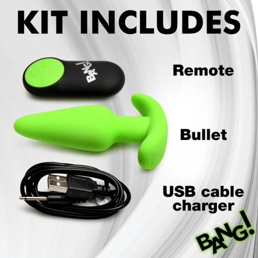Bang! - 21X Glow Butt Plug - Green photo
