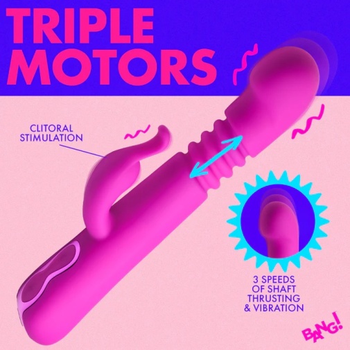Bang! - Thrusting Vibro Rabbit - Purple photo
