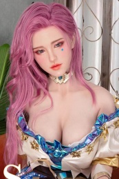 Saner European Realistic Sex Doll, Pink Hair, Ultra Soft Silicone 171 cm (5’6 ft) photo