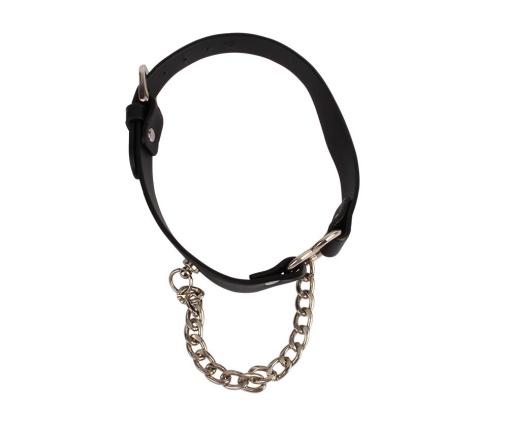 Chisa - Heart Collar w Chain - Black photo