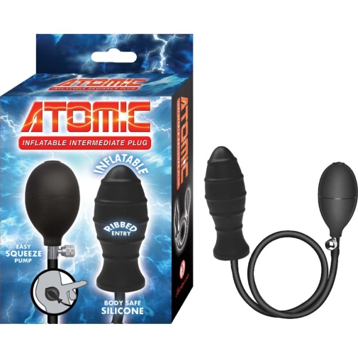 Nasstoys - Ribbed Inflantable Plug - Black 照片