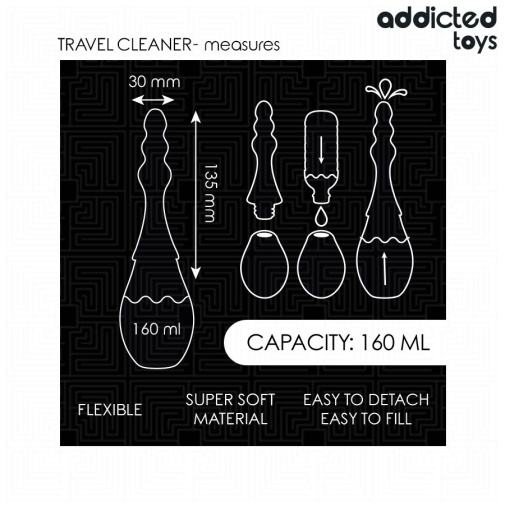 Addicted Toys - #4 旅行裝灌腸器 - 黑色 照片