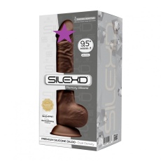 Silexpan - 9.5" Dual Destiny Premium Silicone Dildo - Brown photo