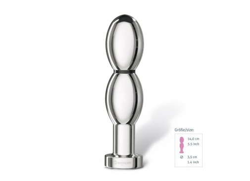 Mystim - O(H!)Thello E-Stim Dildo - Silver photo