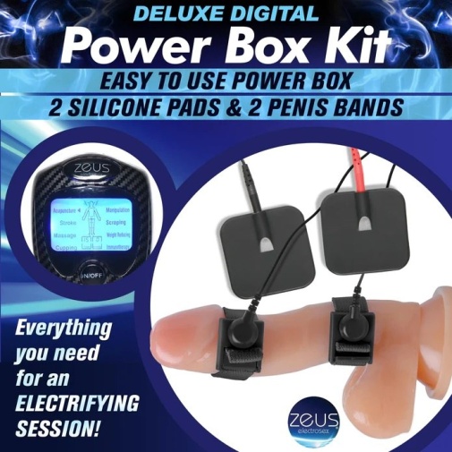 Zeus Electrosex - Deluxe Power E-Stim Box Kit - Black photo