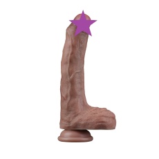 Lovetoy - 8.5" 雙層構造仿真陽具 - 啡色 照片