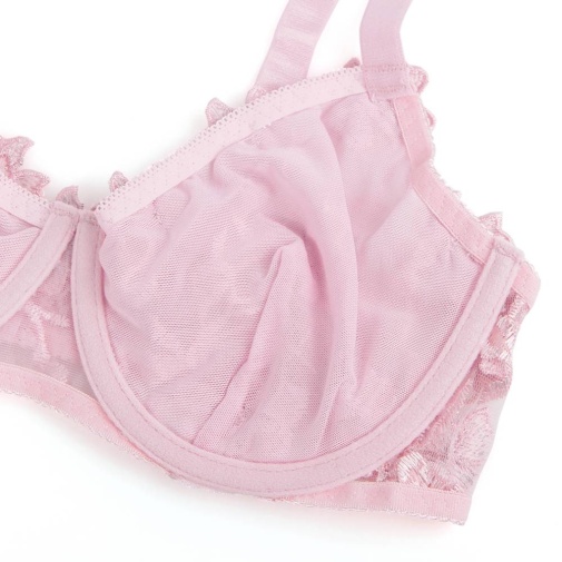 Ohyeah - Floral Bra Set - Pink - M photo