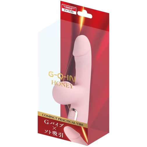 T-Best - G-Q-In 仿真陽具 迷你陰蒂G點雙重刺激器 - 粉紅色 照片