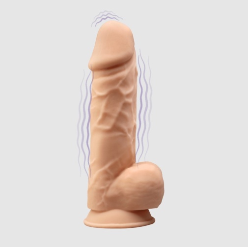 Silexpan - 8.5" Dual Destiny Vibro Dildo - Flesh photo