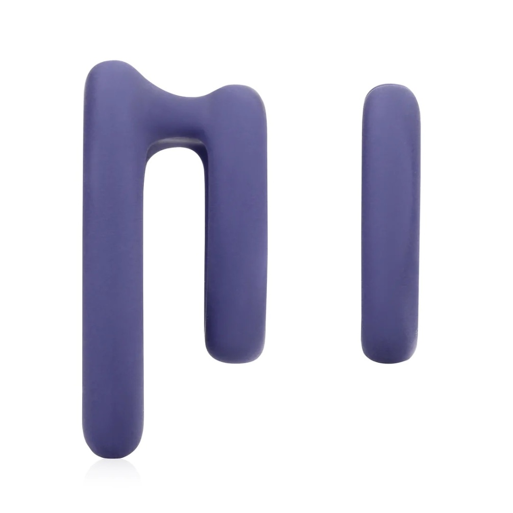 This Heart Cockring Set of two pieces is designed to enhance... Loveline - Heart Cock Ring Set - Violet Storm photo-3