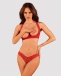 Obsessive - Lacelove Crotchless 2pcs Set - Red - M/L photo-5