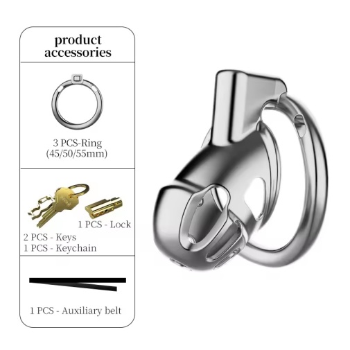 Yeahwow - Wearable Short Chastity Cage - Silver photo