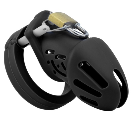 FAAK - Silicone Chastity Cage 114 - Black photo