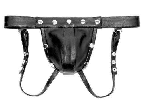 Prowler - Leather Harness Jock Strap - Black - L photo