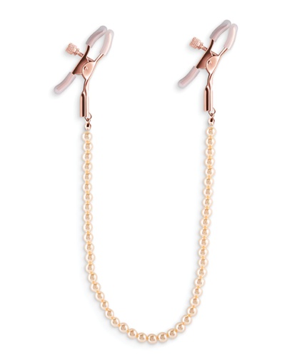 NS Novelties - Bound DC1 Nipple Chain Clamps - Rose Gold photo
