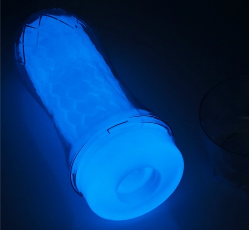 Lovetoy - Lumino Play Ribbed Masturbator - Clear photo