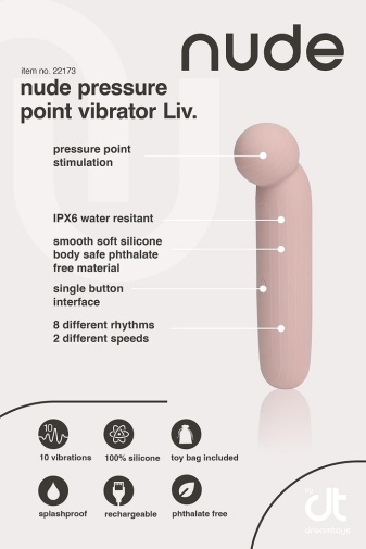 Dreamtoys - Nude Liv 手持式精致迷你按摩棒 - 粉红色 照片