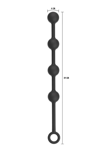 Hidden Desire - Heavy Anal Beads L - Black photo