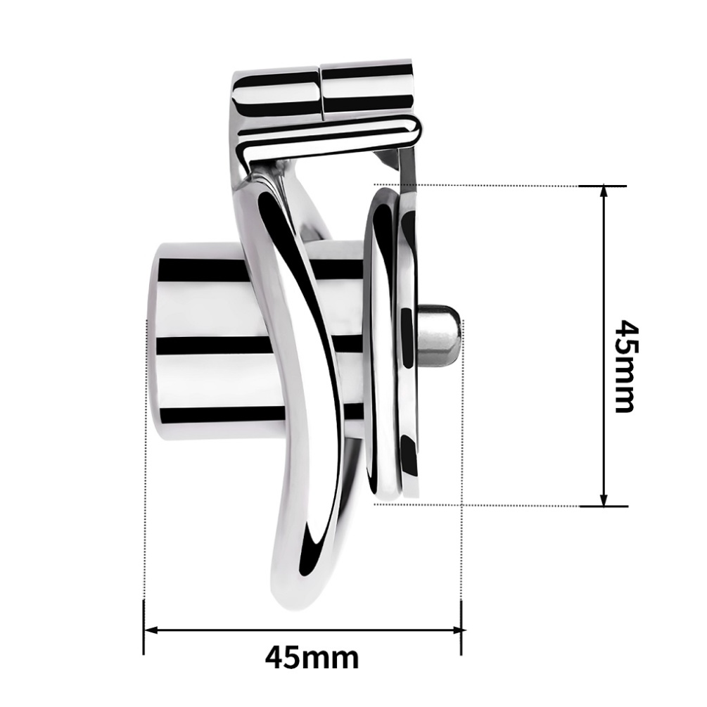 Material:
Ring: 304 Stainless steel
Dildo head: silicone
Ri... FAAK - Chastity Cage w Dick 409 L-size photo-3