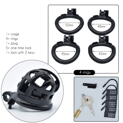 FAAK - Resin Chastity Cage 97 - Black photo