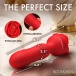 Bloomgasm - Rose Delight Thrusting Vibrator - Red photo-8