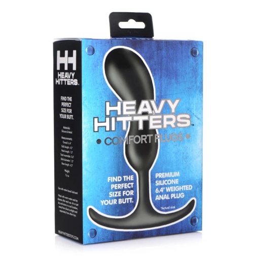 Heavy Hitters - 增重型前列腺後庭塞 中碼 - 黑色 照片