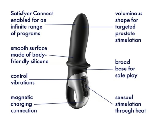 Satisfyer - 热情发热震动器 - 黑色 照片