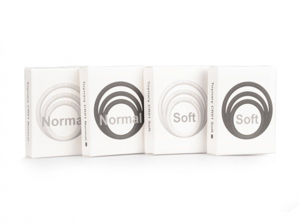 This trio of Toynary cock rings are made of medical grade pu... Toynary - CR01 Soft Cock Rings - White photo-11