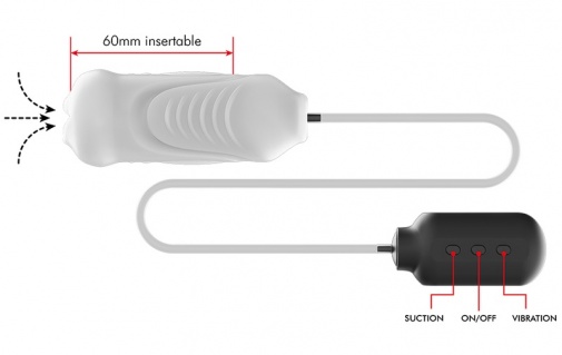 Jamyjob - Hurricane Oral Sex Stimulator - White photo