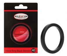 Malesation - Stamina 金屬陰莖環 4cm - 黑色 照片