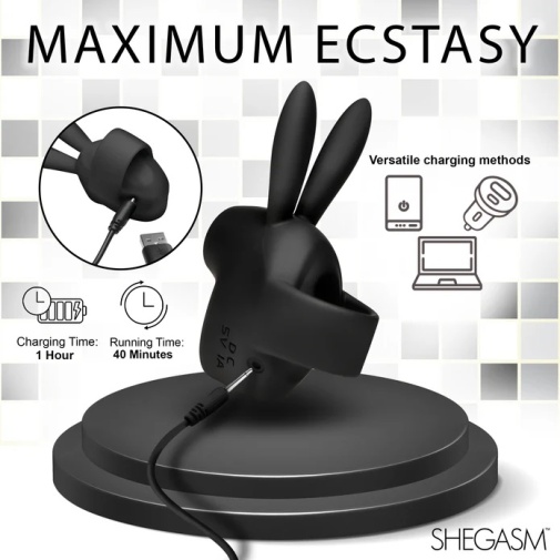 Inmi - Shegasm Sucky Bunny Clit Stimulator - Black photo