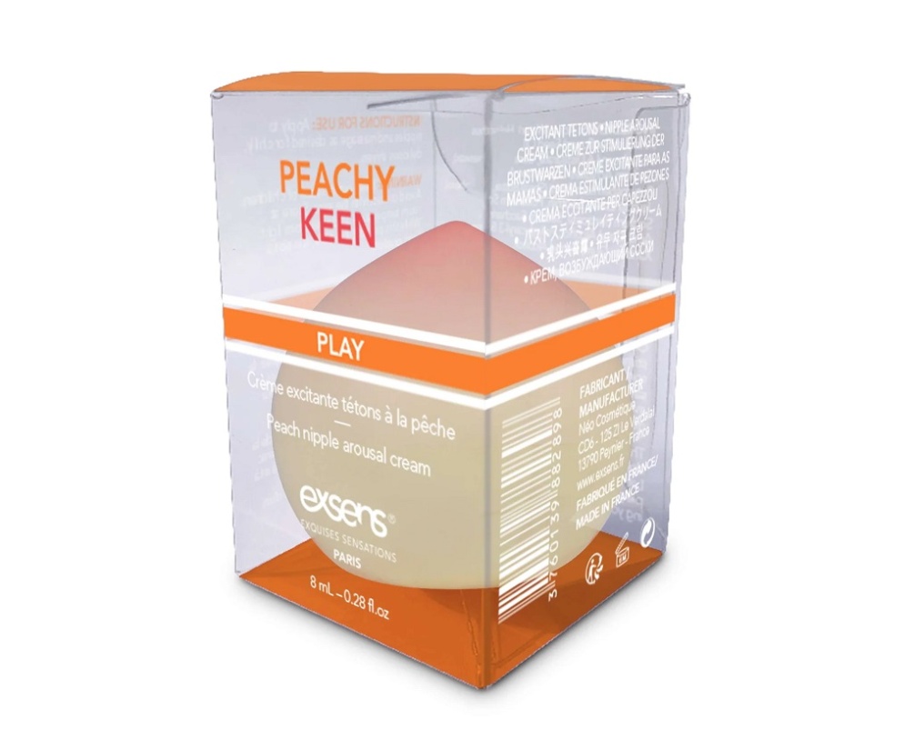 This titillating nipple cream is ideal for adding a dash of ... Exsens - Peachy Keen Nipple Arousal Cream - 8ml photo-5
