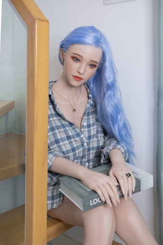 Ava European Realistic Sex Doll, Blue Hair, Ultra Soft Silicone 160 cm (5’2 ft) photo